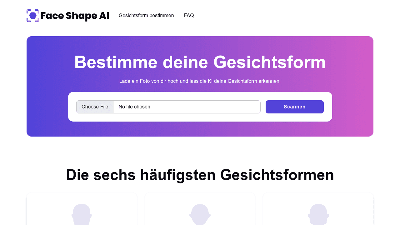gesichtsform bestimmen website