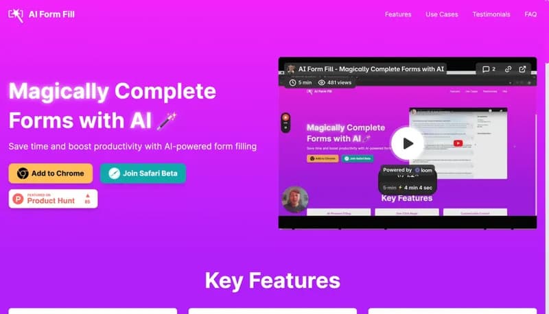 AI Form Fill screenshot
