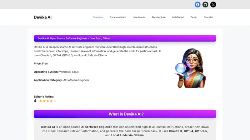 Devika AI screenshot