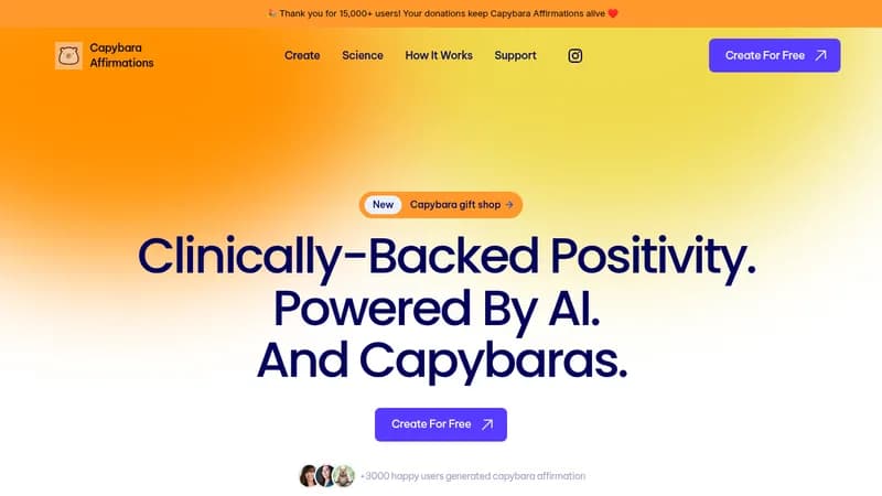 capybara affirmations website