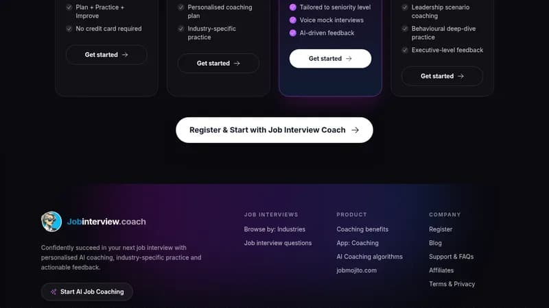 ai job interview coach website