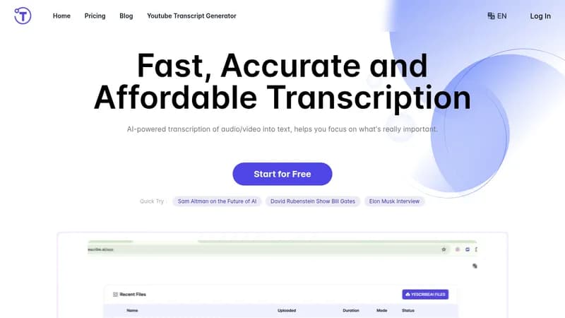 yescribe.ai website