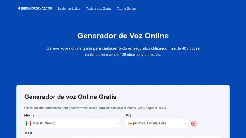 generador de voz website