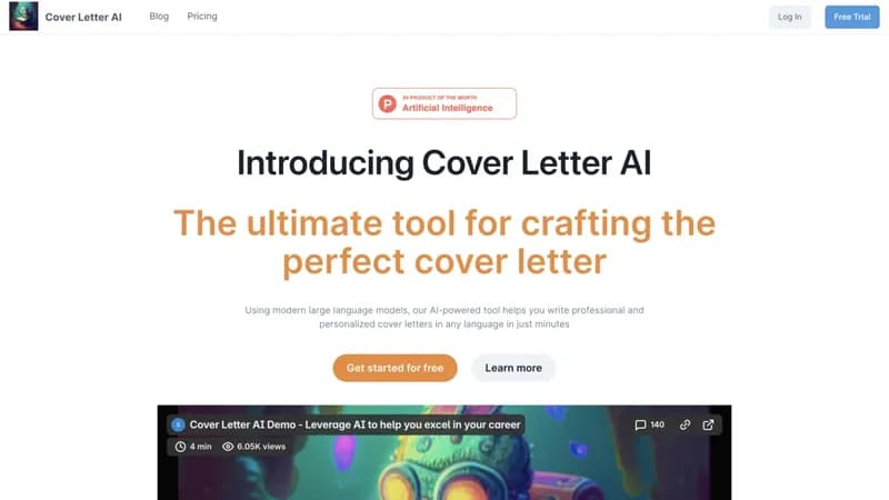Cover Letter AI screenshot