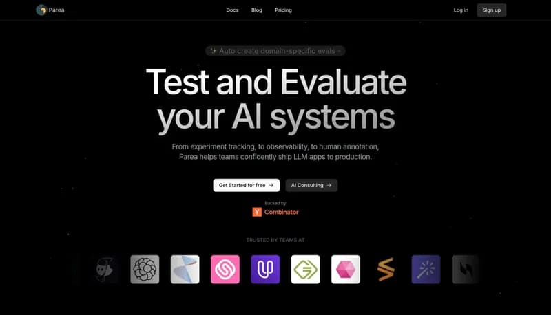 Parea AI screenshot