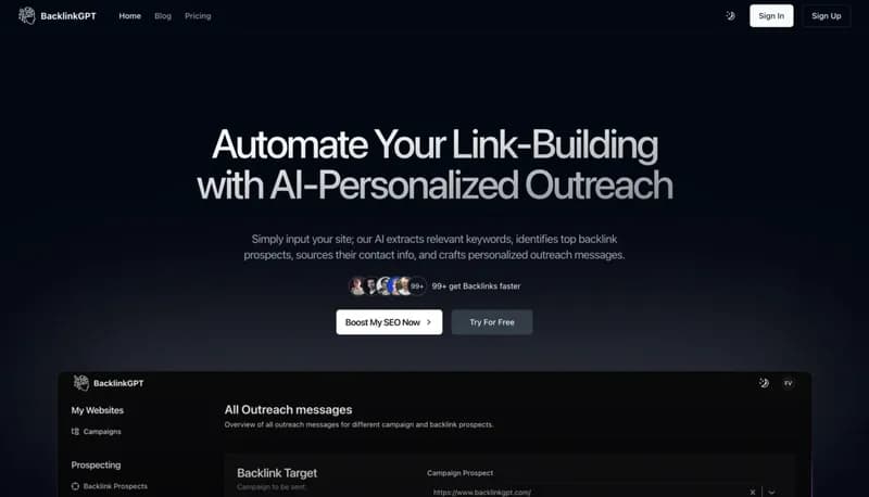 BacklinkGPT screenshot