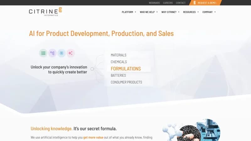 Citrine Informatics screenshot