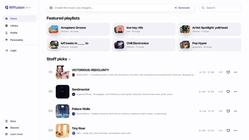 Riffusion screenshot