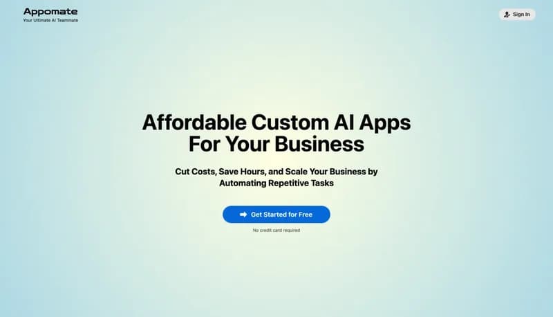 Appomate screenshot