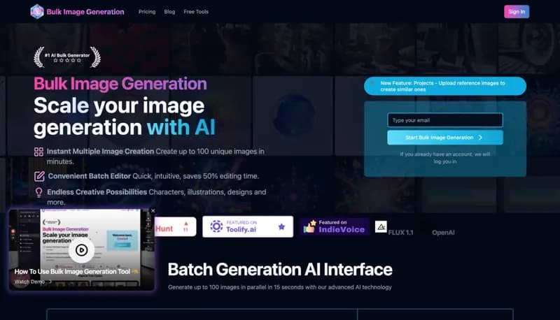 Bulk AI Image Generator screenshot