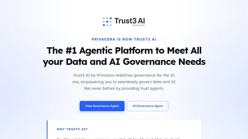 trust3 ai by privacera website
