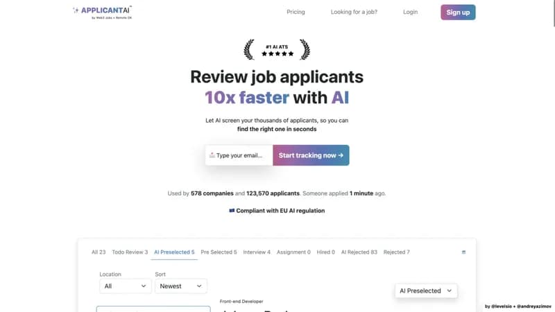 Applicant AI screenshot