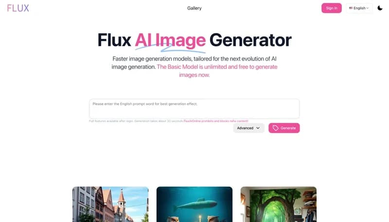 Flux AI Image Generator screenshot