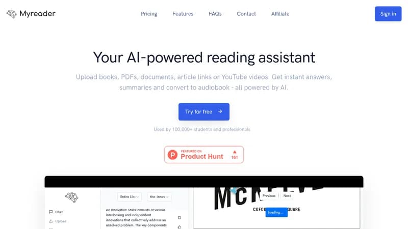 myreader ai website