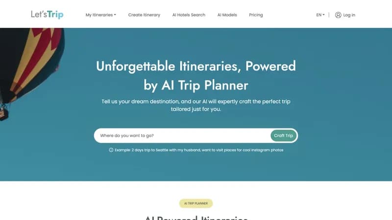 Let's Trip AI screenshot