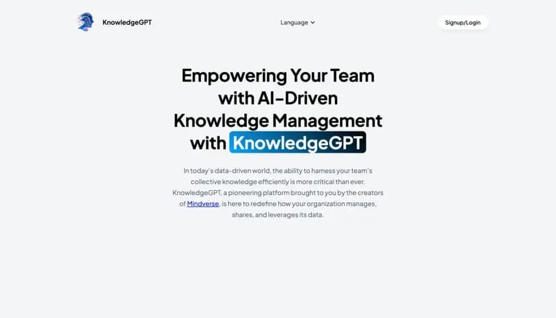 KnowledgeGPT screenshot
