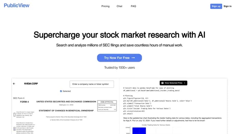 Publicview screenshot