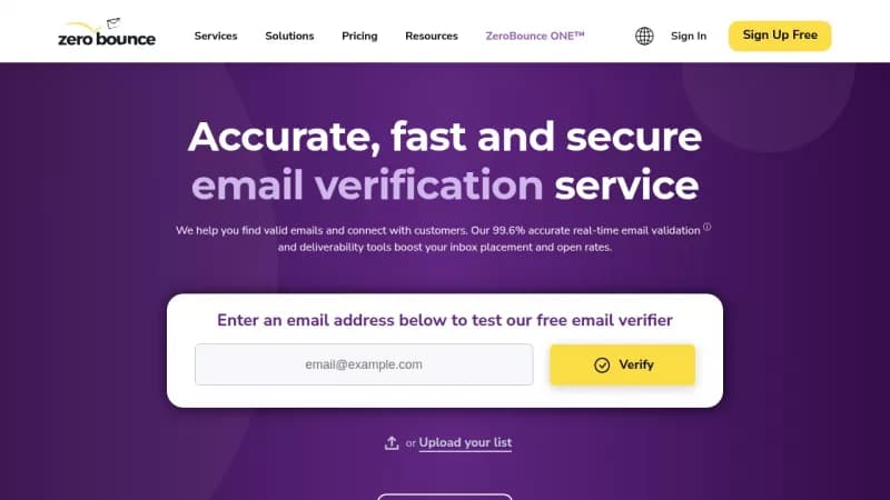 ZeroBounce screenshot