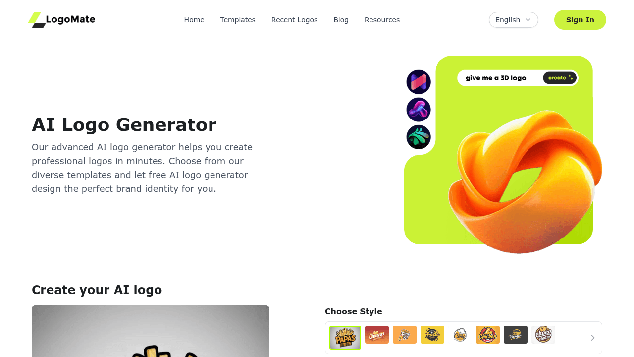 logomate ai website
