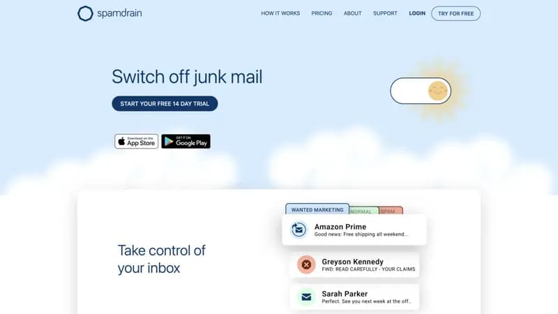 Spamdrain screenshot