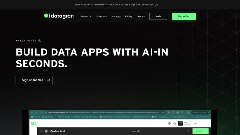 Datagran screenshot
