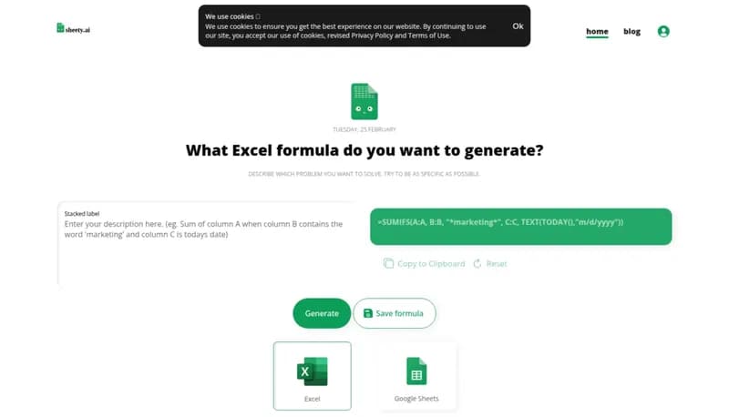 sheety.ai screenshot