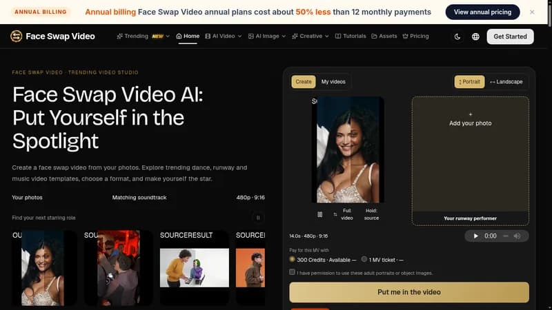 face swap video website