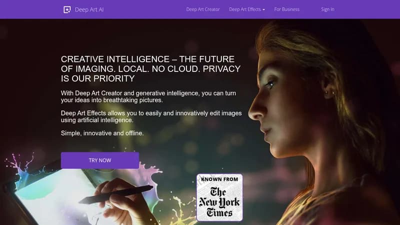 deep art effects website