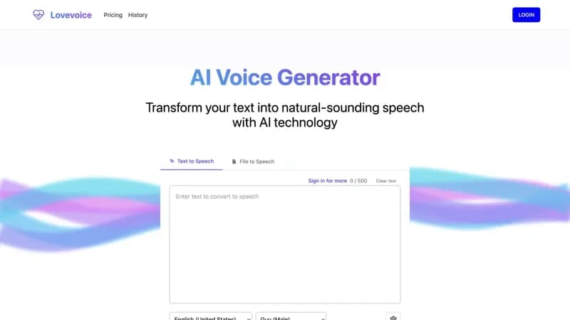 lovevoice.ai screenshot