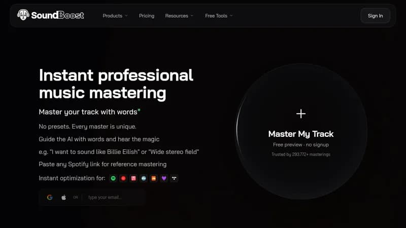 soundboost.ai website
