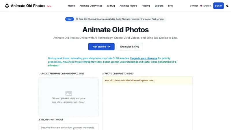 Animate Old Photos screenshot