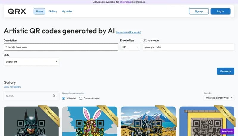 QRX Codes screenshot