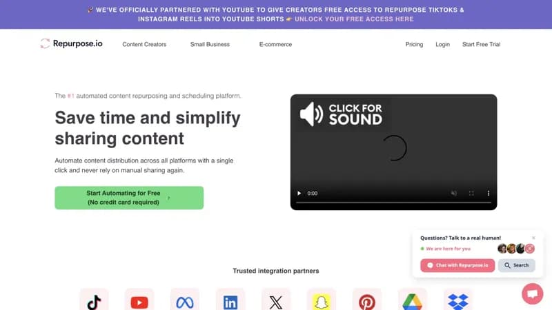 Repurpose.io screenshot