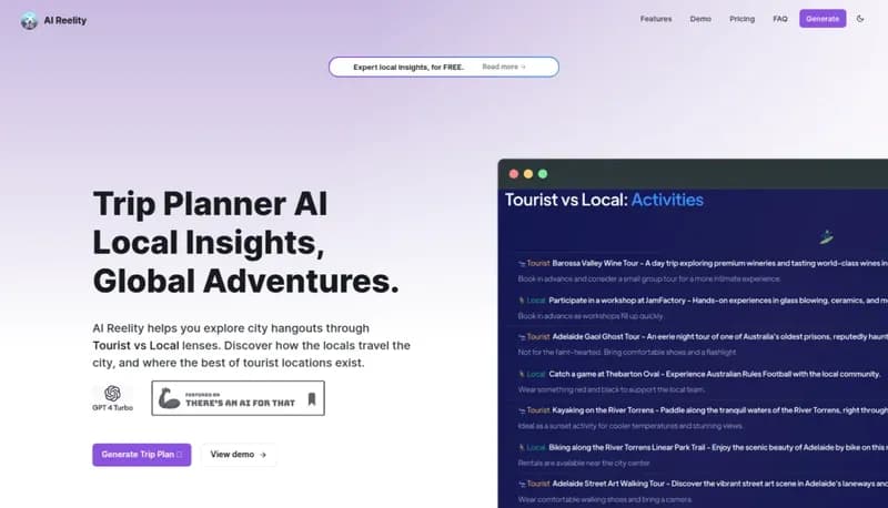 Trip Planner AI screenshot