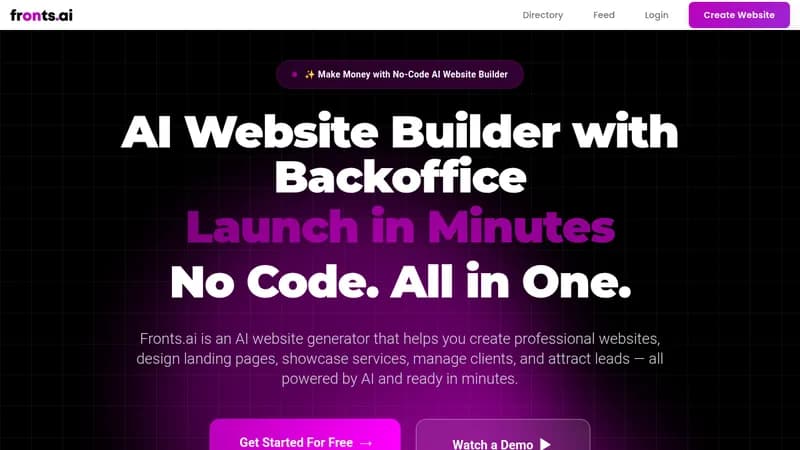 fronts.ai website