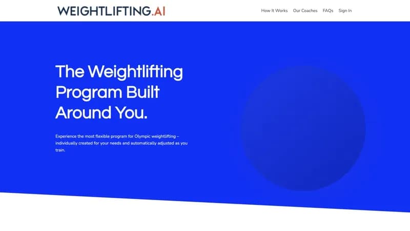 Weightlifting.ai screenshot