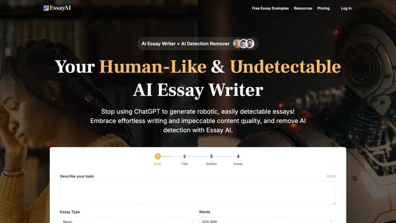 Essay AI screenshot