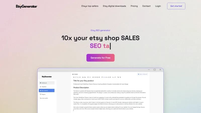 etsyGenerator screenshot
