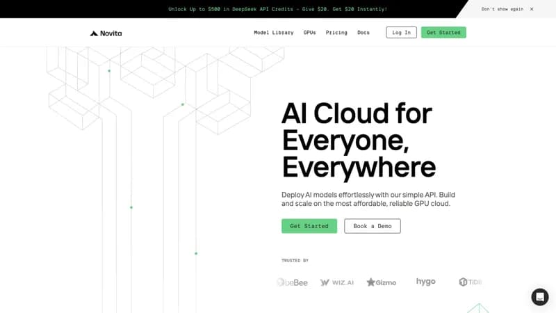 Novita AI screenshot