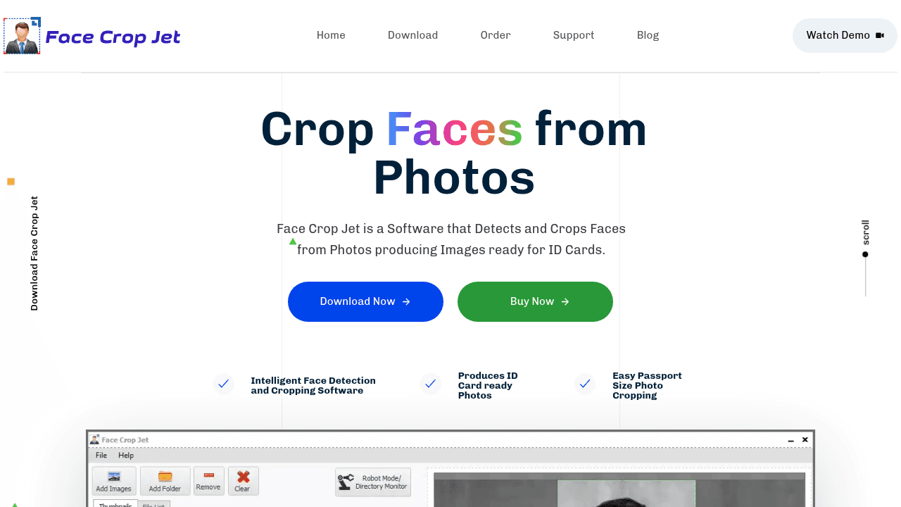 face crop jet website