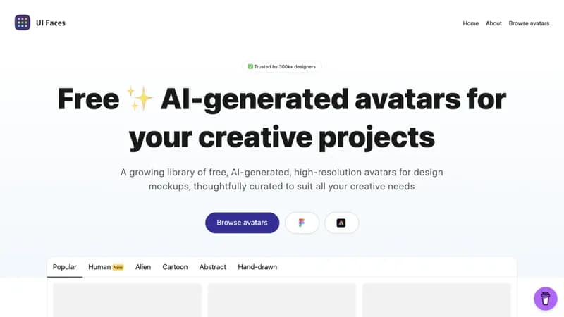 UI Faces screenshot