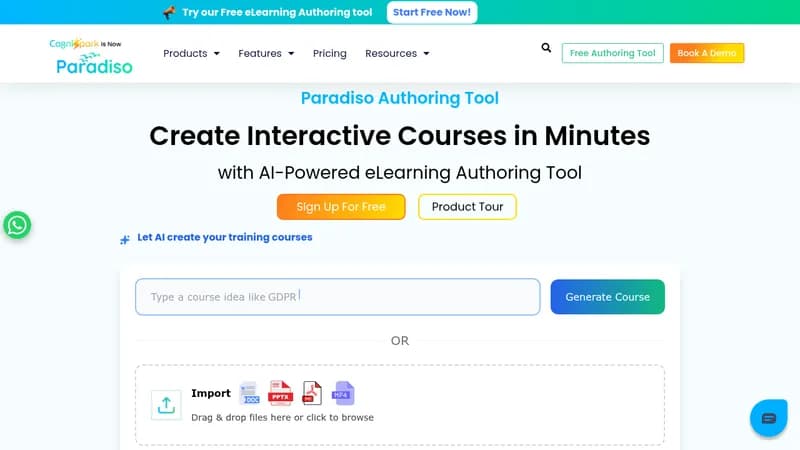paradiso authoring tool website