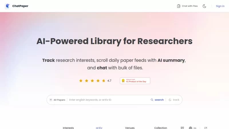 ChatPaper screenshot