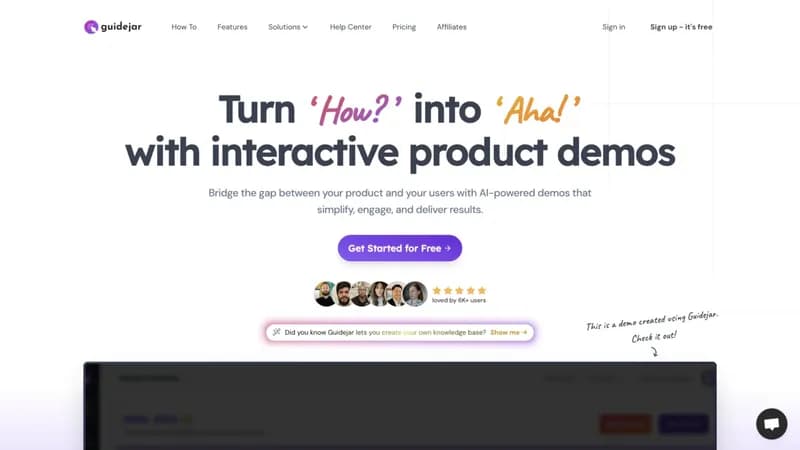 Guidejar screenshot