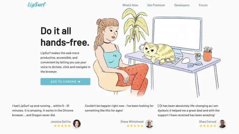LipSurf screenshot