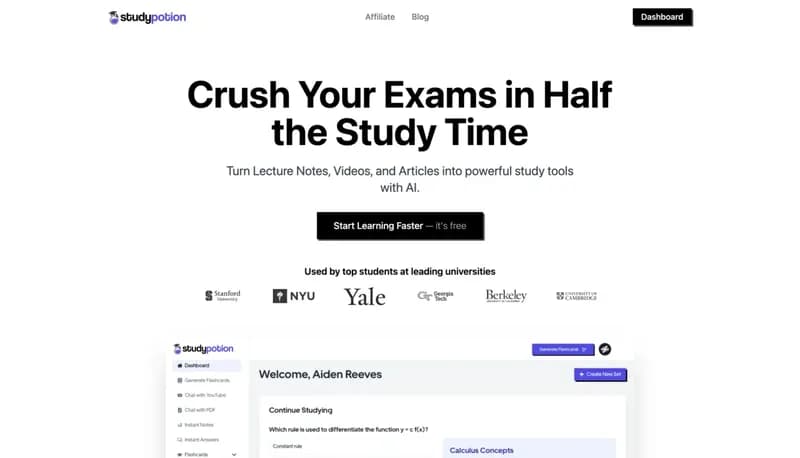 Study Potion AI screenshot