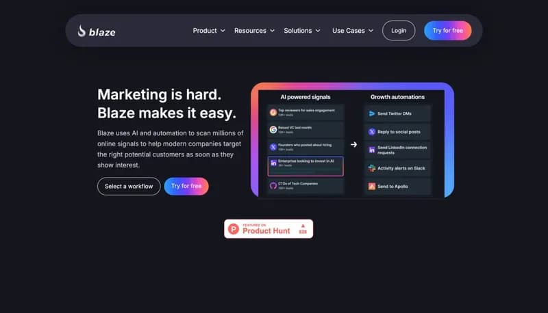 Blaze screenshot