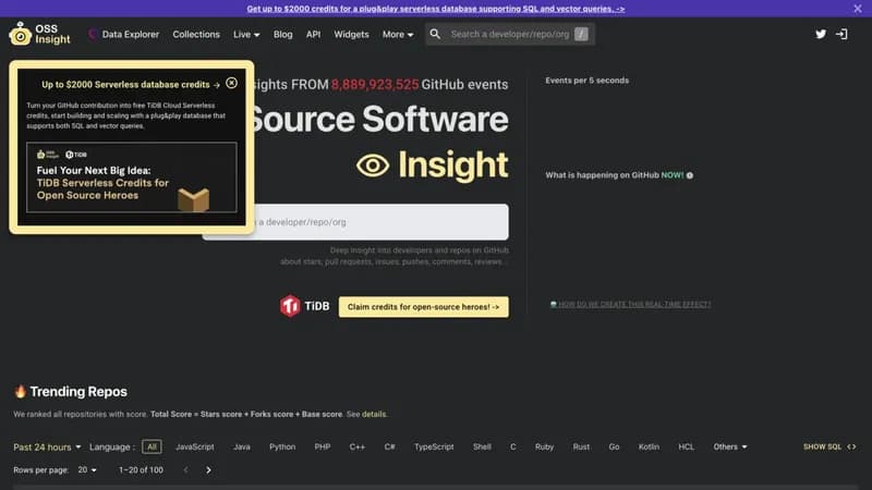 OSS Insight screenshot