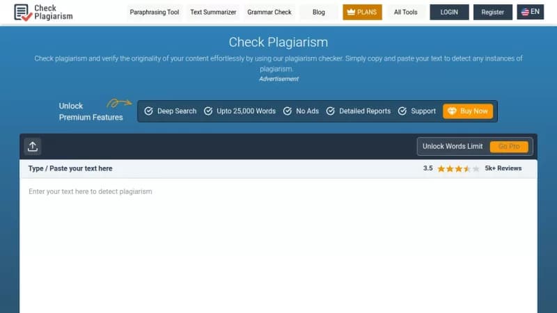 Check Plagiarism screenshot
