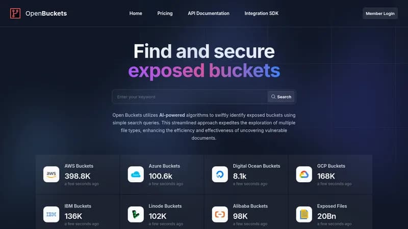 openbuckets website